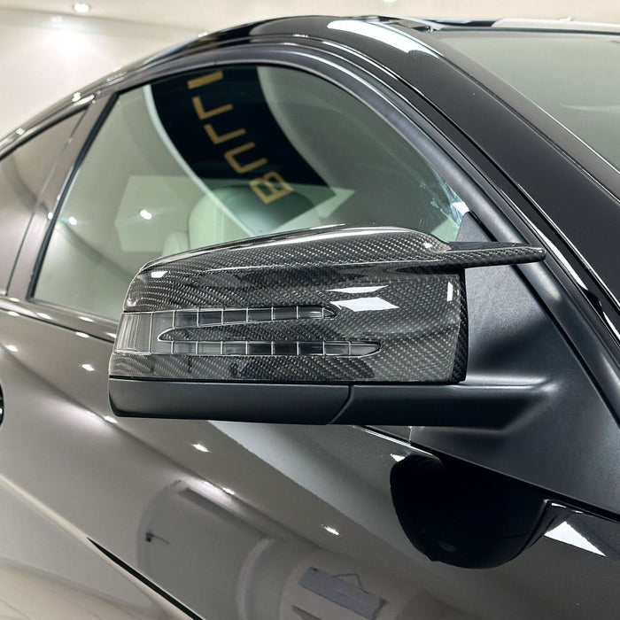 V Style Carbon Fibre Replacement Mirror Covers for Mercedes Benz Universal