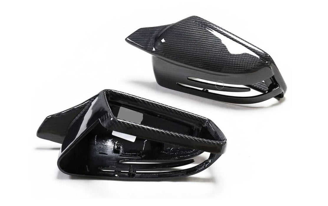 V Style Carbon Fibre Replacement Mirror Covers for Mercedes Benz Universal
