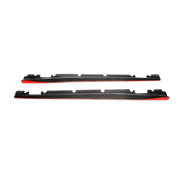 RZ Style Red Carbon Fibre Side Skirts for Mercedes Benz W176 A Class C117 Coupe 13-18