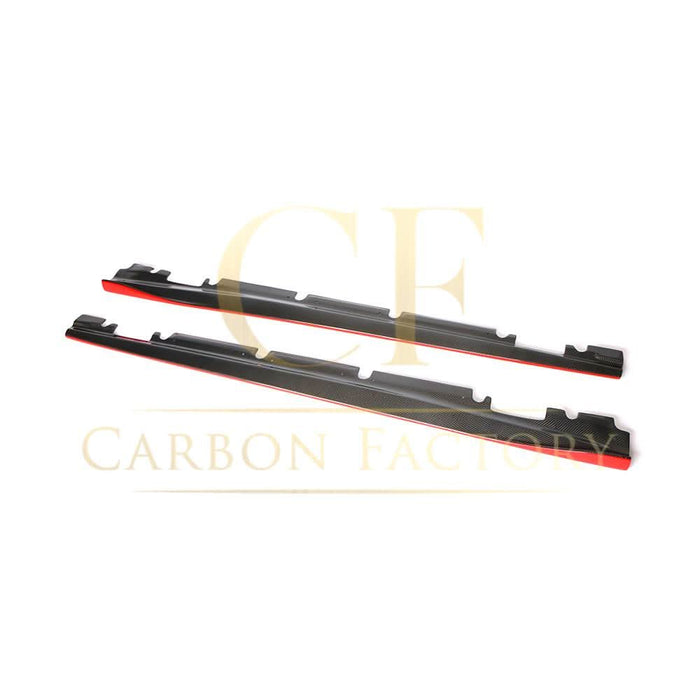 RZ Style Red Carbon Fibre Side Skirts for Mercedes Benz W176 A Class C117 Coupe 13-18