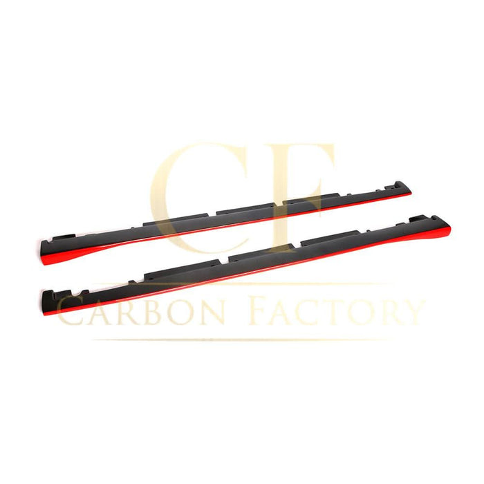 RZ Style Red Carbon Fibre Side Skirts for Mercedes Benz W176 A Class C117 Coupe 13-18