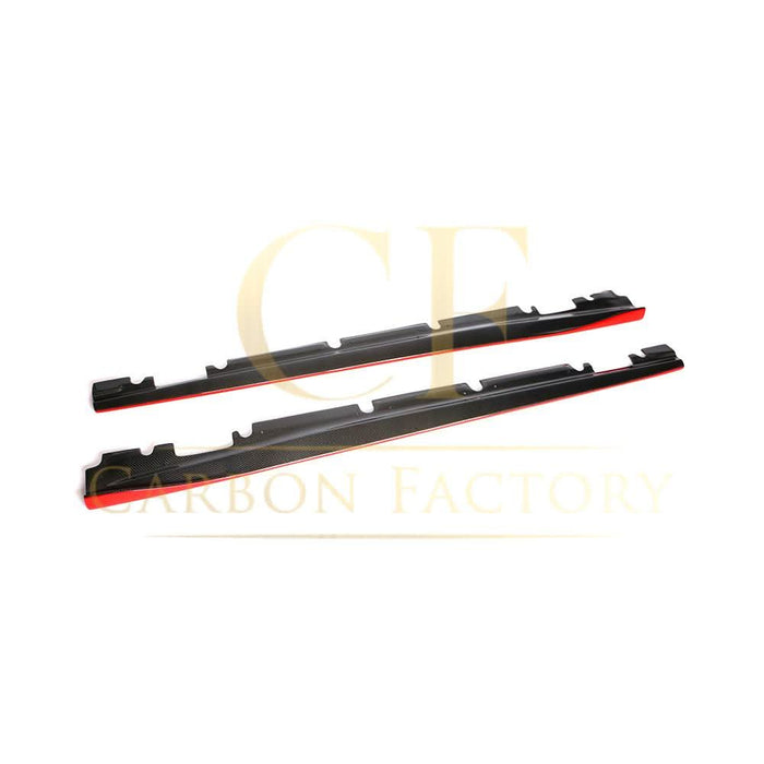 RZ Style Red Carbon Fibre Side Skirts for Mercedes Benz W176 A Class C117 Coupe 13-18