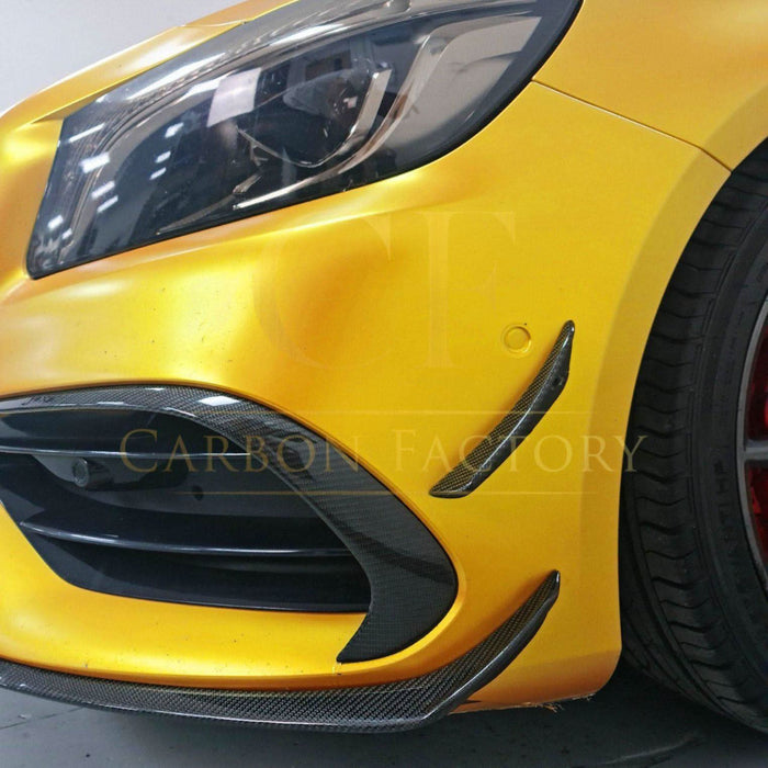 AMG Carbon Fibre Canards Winglets Splitter (8 Pieces) for Mercedes Benz W176 A Class 16-18