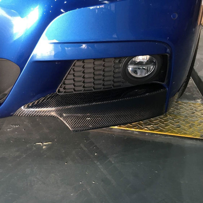 MP Style Carbon Fibre Front Splitter Covers for BMW F30 F31 3 Series M Sport 12-19