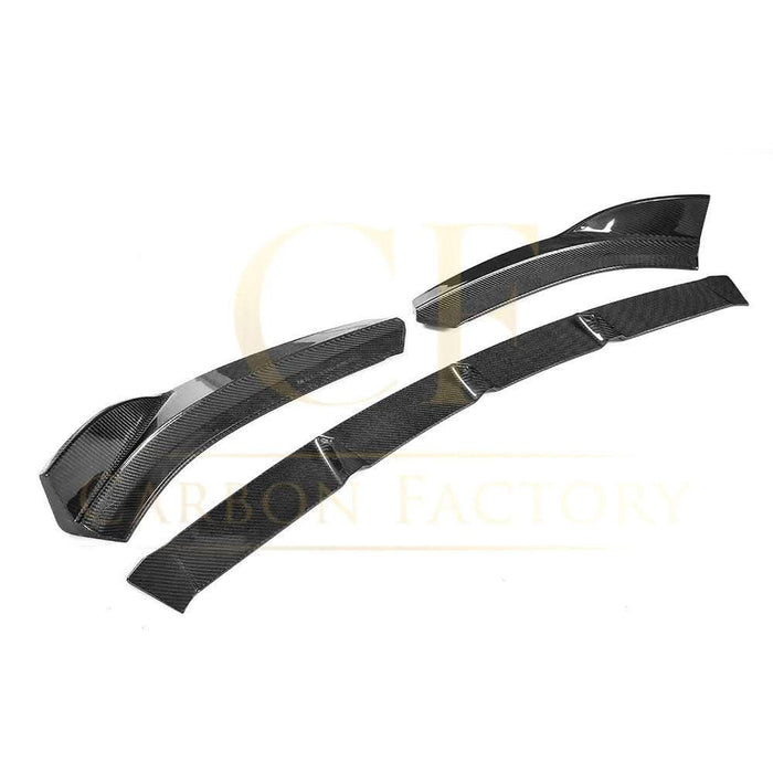 V Style Carbon Fibre Front Splitter for Audi A3 Saloon S Line & S3 16-19