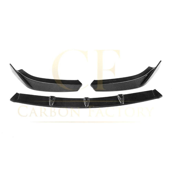 V Style Carbon Fibre Front Splitter for Audi A3 Saloon S Line & S3 16-19