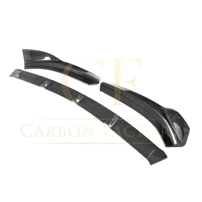 V Style Carbon Fibre Front Splitter for Audi A3 Saloon S Line & S3 16-19