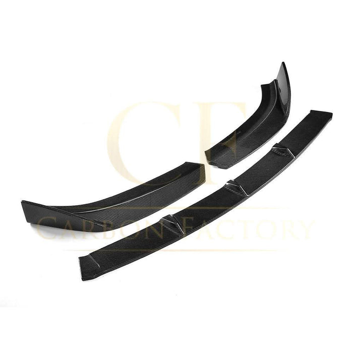 V Style Carbon Fibre Front Splitter for Audi A3 Saloon S Line & S3 16-19