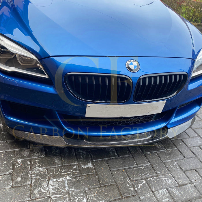 V Style Carbon Fibre Front Splitter for BMW F06 F12 F13 6 Series 11-18