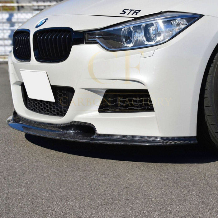 V Style Carbon Fibre Front Splitter for BMW F30 F31 3 Series M Sport 12-19