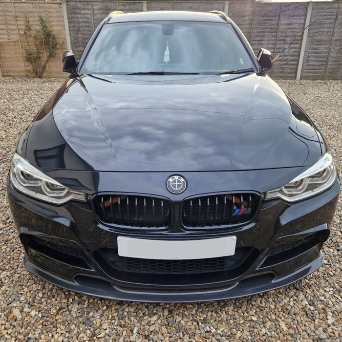 V Style Carbon Fibre Front Splitter for BMW F30 F31 3 Series M Sport 12-19
