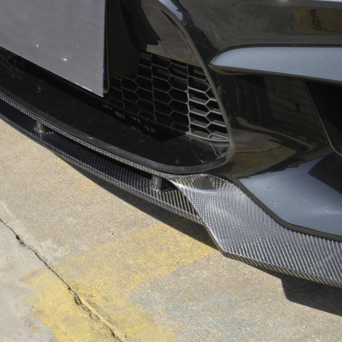 V Style Carbon Fibre Front Splitter for BMW F87 M2 OG 16-18