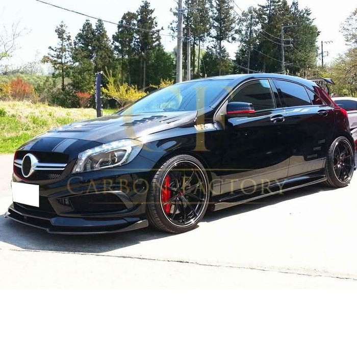 VRS Style Carbon Fibre Front Splitter for Mercedes Benz W176 A Class & A45 13-15
