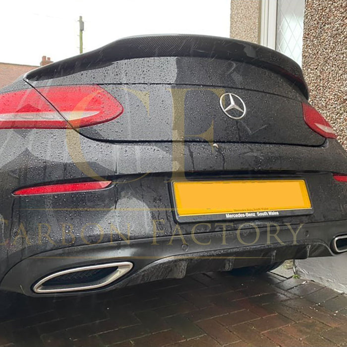 PSM Style Carbon Fibre Boot Spoiler for Mercedes Benz W205 C Class 15-21