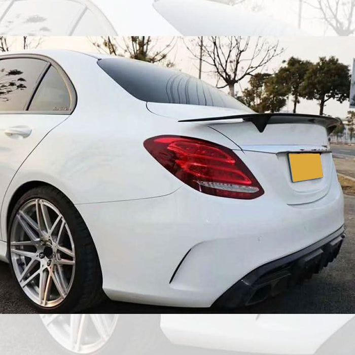 RT Style Carbon Fibre Boot Spoiler for Mercedes Benz W204 C Class Saloon 07-14