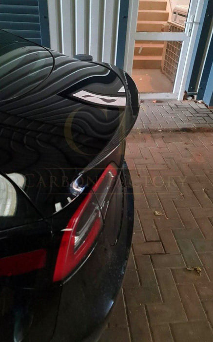 CF Style Carbon Fibre Boot Spoiler for Tesla Model 3 16-23