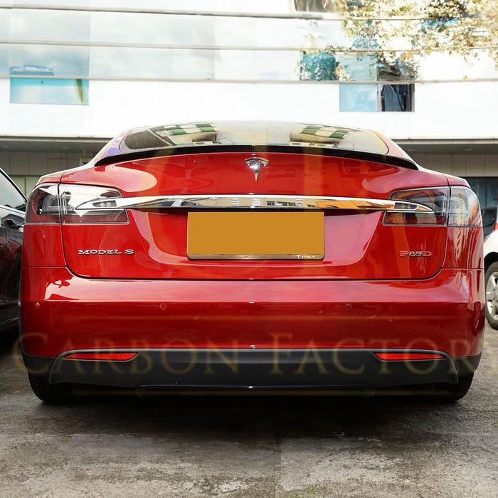 P Style Carbon Fibre Boot Spoiler for Tesla Model S 13-Present