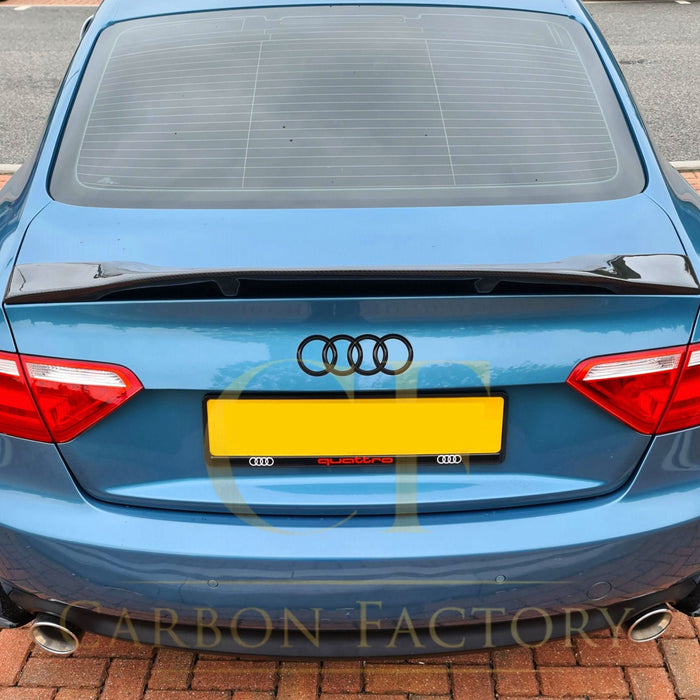 R Style Carbon Fibre Boot Spoiler for Audi B8 B8.5 A5 4 Door 07-16