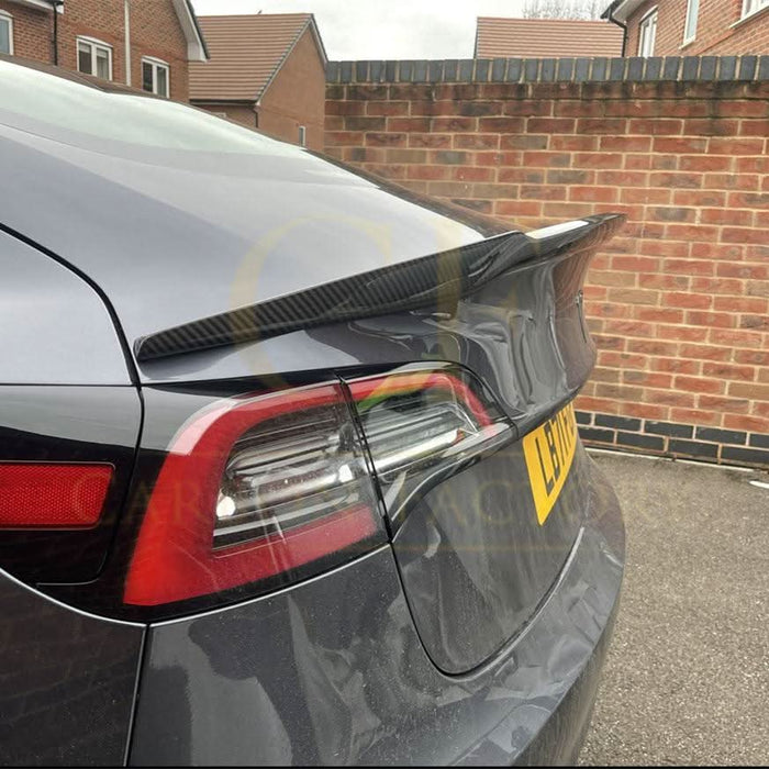 V Style Carbon Fibre Boot Spoiler for Tesla Model 3 16-23