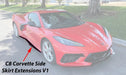 Chevrolet Corvette C8 (2020-2026) Side Skirt Extensions V1