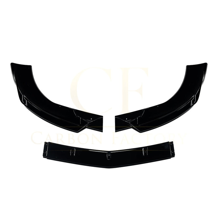 V Style Gloss Black Front Splitter for Mercedes Benz W204 C Class AMG Model 08-10