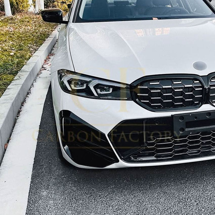 Gloss Black Front Bumper Inserts for BMW 3 Series G20 G21 LCI 23-25