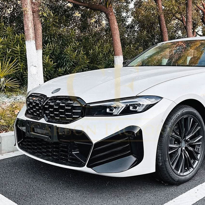 Gloss Black Front Bumper Inserts for BMW 3 Series G20 G21 LCI 23-25
