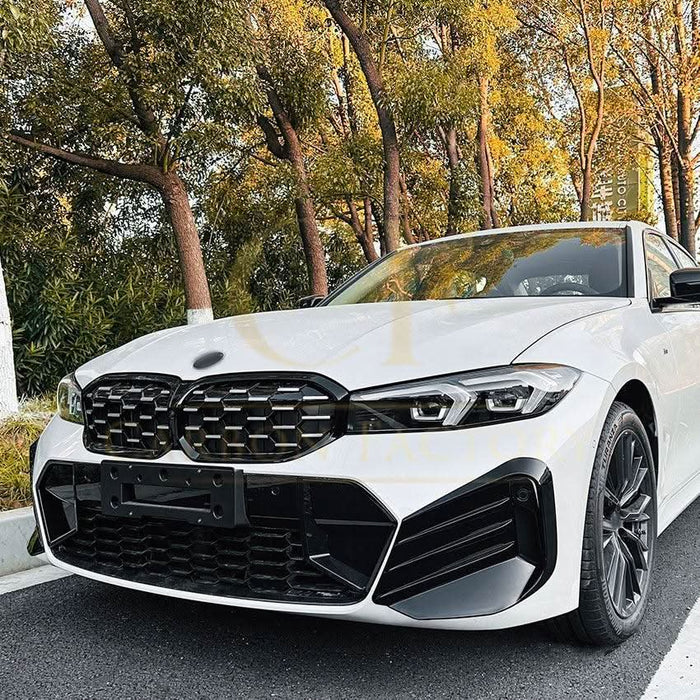 Gloss Black Front Bumper Inserts for BMW 3 Series G20 G21 LCI 23-25