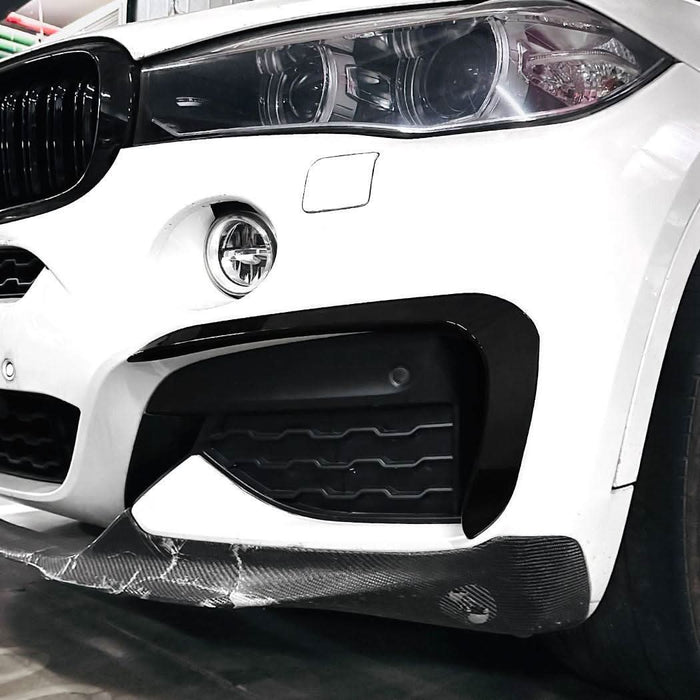 Gloss Black Front Canards for BMW F16 X6 14-18