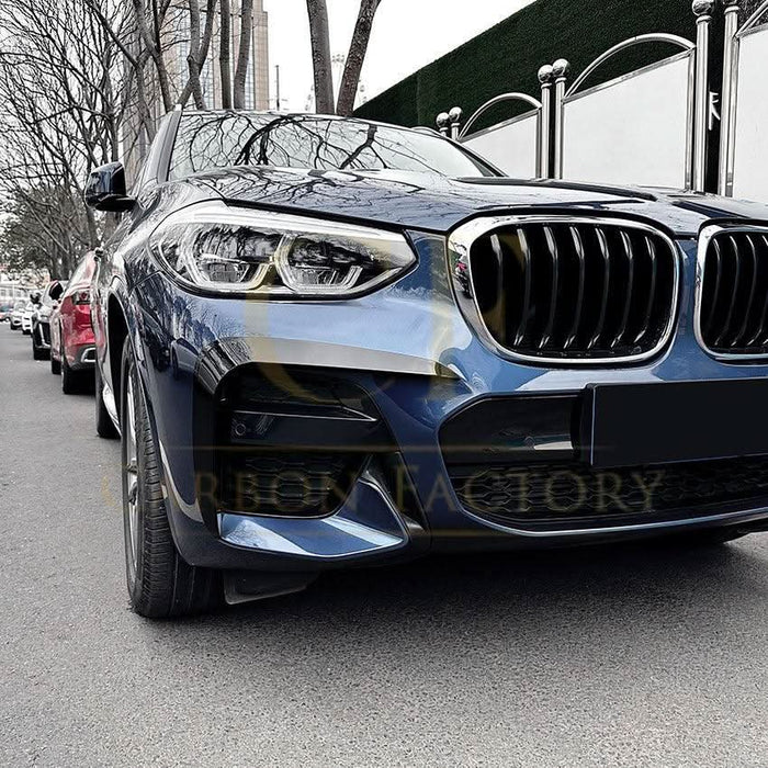 Gloss Black Front Canards for BMW G01 X3 G02 X4 Pre-LCI 18-21