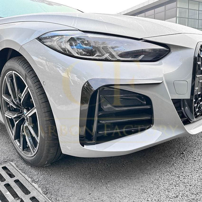 Gloss Black Front Canards for BMW G26 4 Series 20-Present