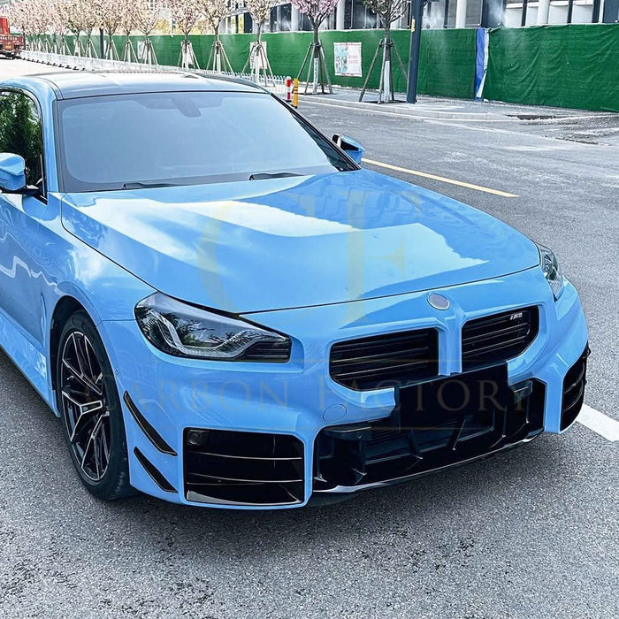 Gloss Black Front Canards for BMW G87 M2 23-Present