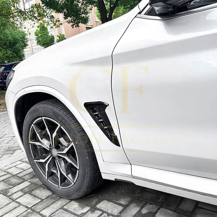 Gloss Black Front Fender Trims for BMW G01 X3 G02 X4 18-24