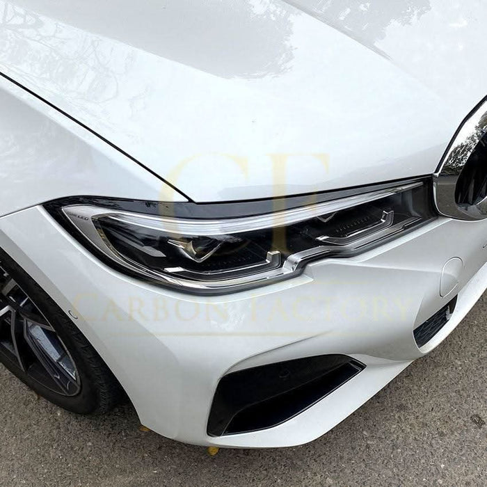 Gloss Black Headlight Trims for BMW 3 Series G20 G21 Pre-LCI 19-22