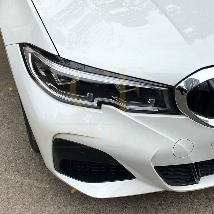 Gloss Black Headlight Trims for BMW 3 Series G20 G21 Pre-LCI 19-22