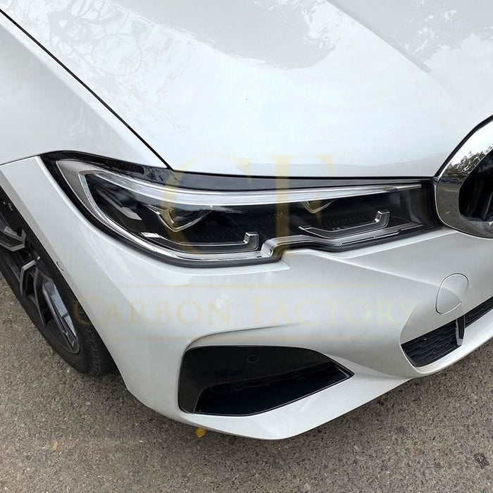 Gloss Black Headlight Trims for BMW 3 Series G20 G21 Pre-LCI 19-22