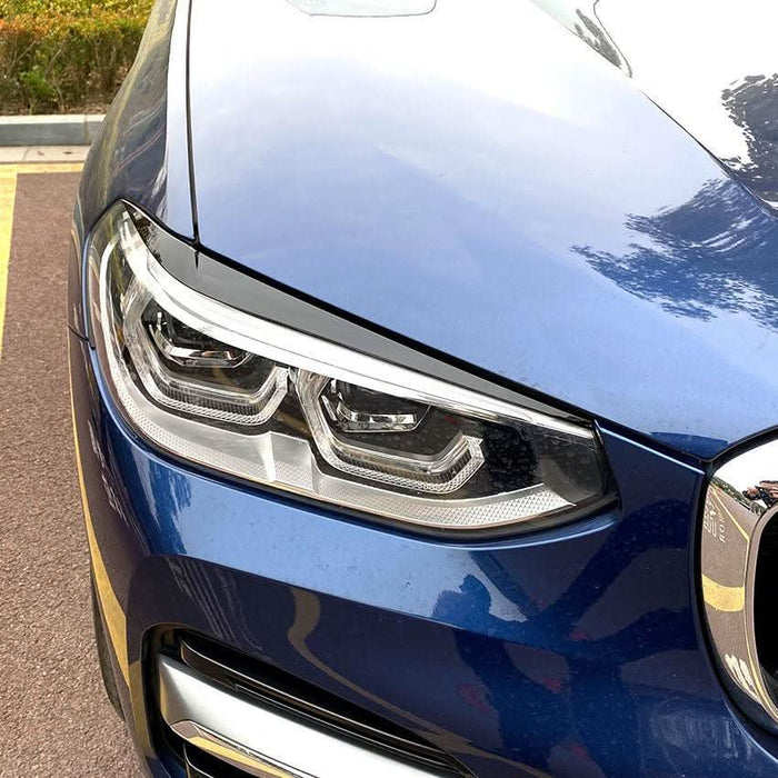 Gloss Black Headlight Trims for BMW G01 X3 G02 X4 18-24