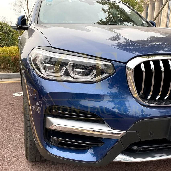 Gloss Black Headlight Trims for BMW G01 X3 G02 X4 18-24