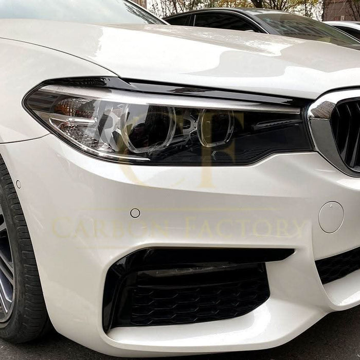Gloss Black Headlight Trims for BMW G30 G31 Pre-LCI 5 Series 17-20