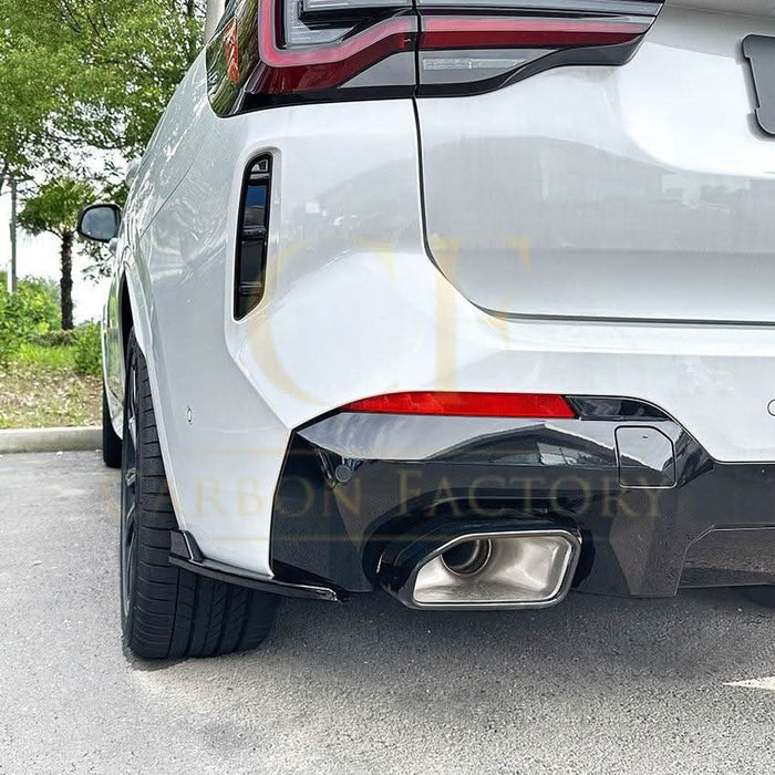 Gloss Black Rear Bumper Spats for BMW G01 X3 LCI 22-24
