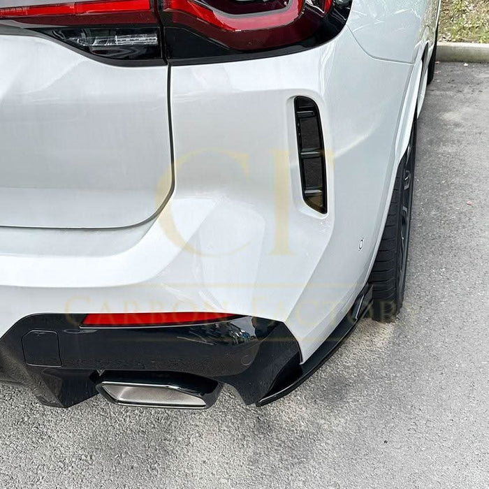 Gloss Black Rear Bumper Spats for BMW G01 X3 LCI 22-24