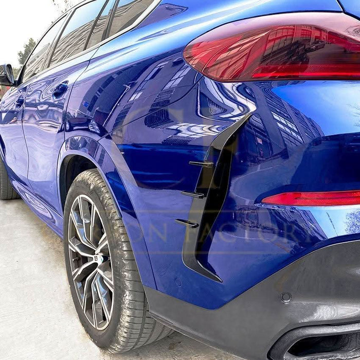 Gloss Black Rear Bumper Trims for BMW G06 X6 Pre-LCI 19-22