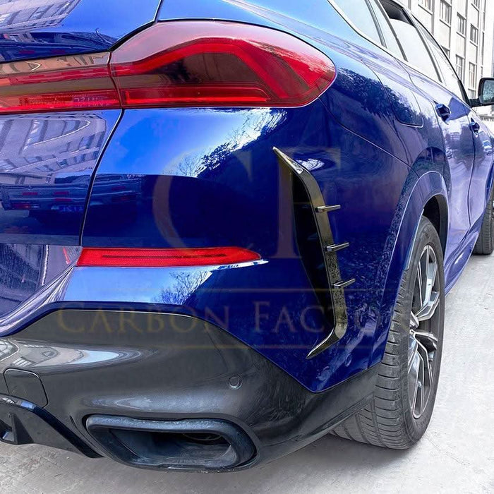 Gloss Black Rear Bumper Trims for BMW G06 X6 Pre-LCI 19-22
