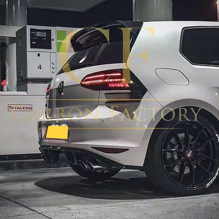 Gloss Black Rear Bumper Trims for VW Golf MK7 inc R and GTI 13-16