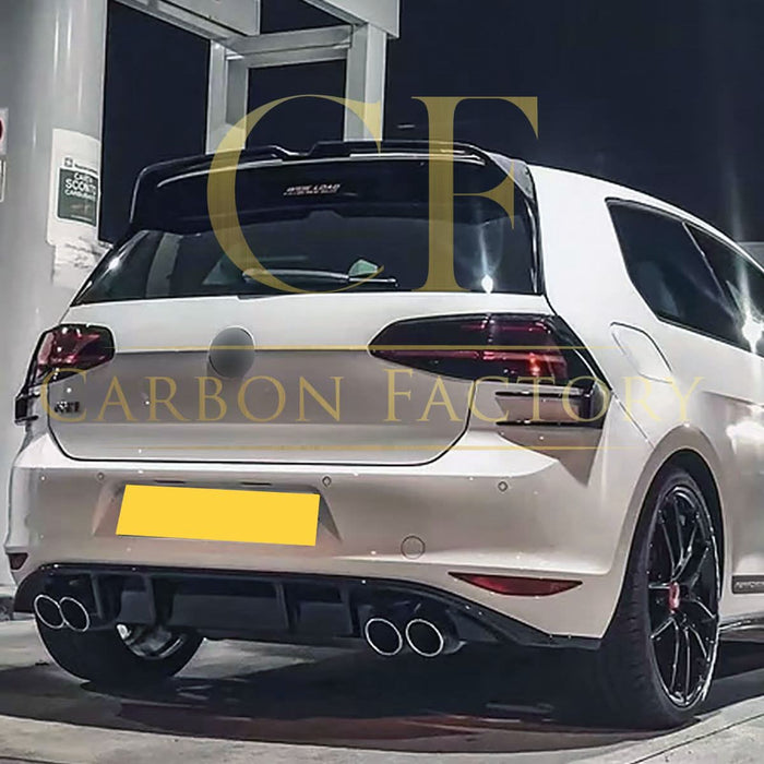 Gloss Black Rear Bumper Trims for VW Golf MK7 inc R and GTI 13-16