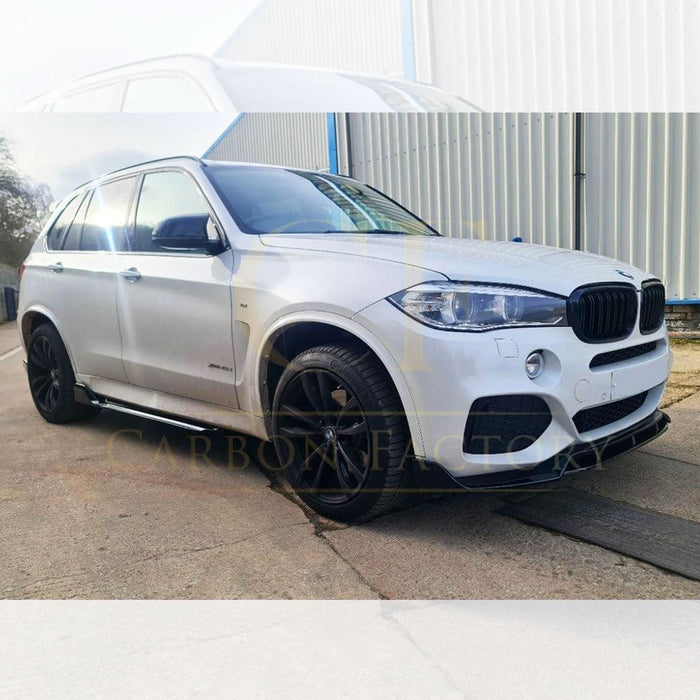 Carbon Factory Style Gloss Black Body Kit Splitter Diffuser Side Skirts Spoiler for BMW F15 X5 13-18
