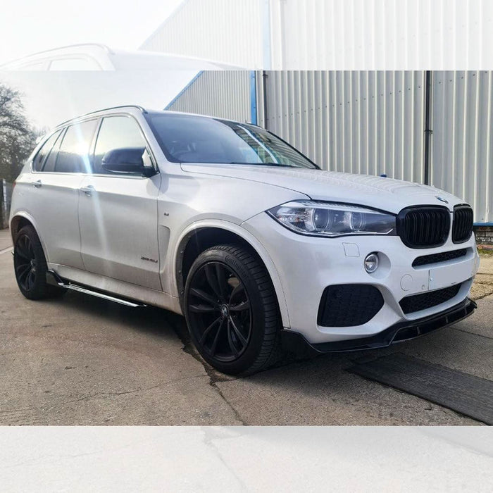 Carbon Factory Style Gloss Black Body Kit Splitter Diffuser Side Skirts Spoiler for BMW F15 X5 13-18