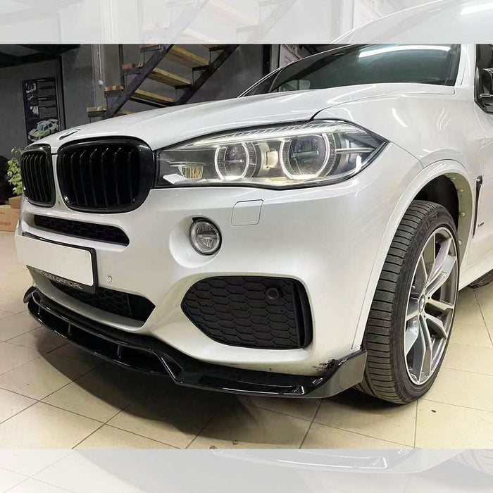 Carbon Factory Style Gloss Black Body Kit Splitter Diffuser Side Skirts Spoiler for BMW F15 X5 13-18