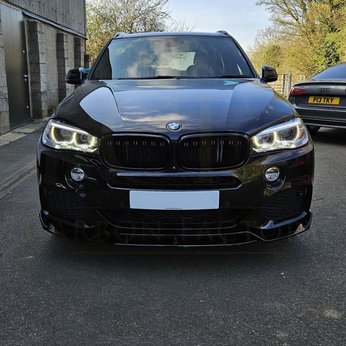 Carbon Factory Style Gloss Black Body Kit Splitter Diffuser Side Skirts Spoiler for BMW F15 X5 13-18