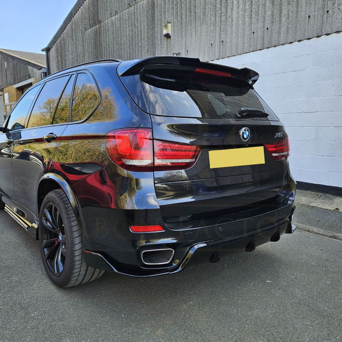 Carbon Factory Style Gloss Black Body Kit Splitter Diffuser Side Skirts Spoiler for BMW F15 X5 13-18